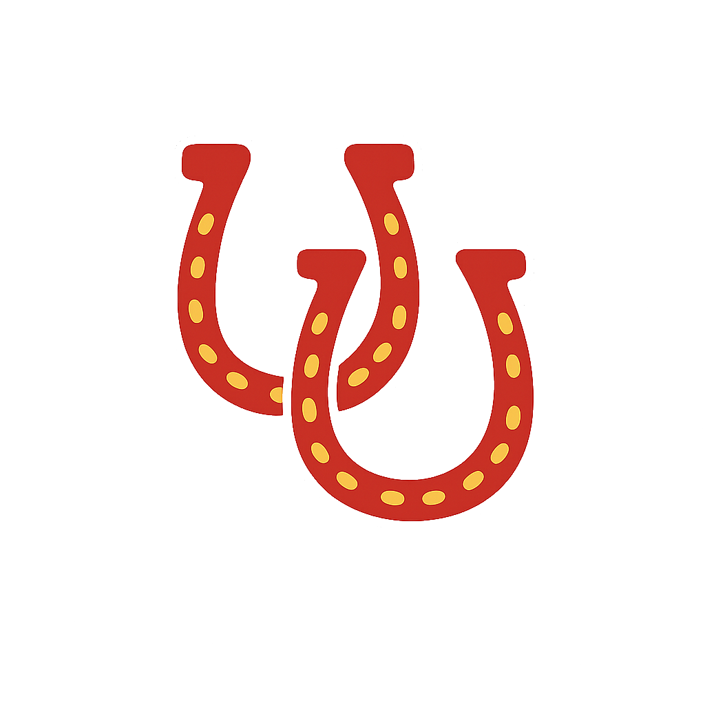 Red horseshoes illustration